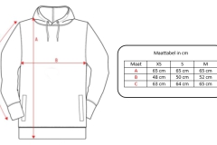 Hoodie-maattabel-XS-S-M